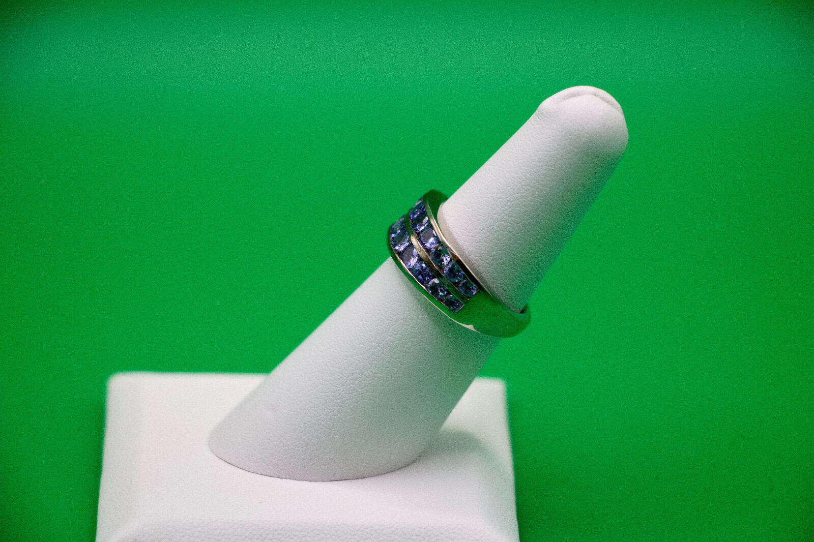 Tanzanite Half Eternity Band Ring in Platinum Over Sterling Silver 1.90 ctw Sz 6