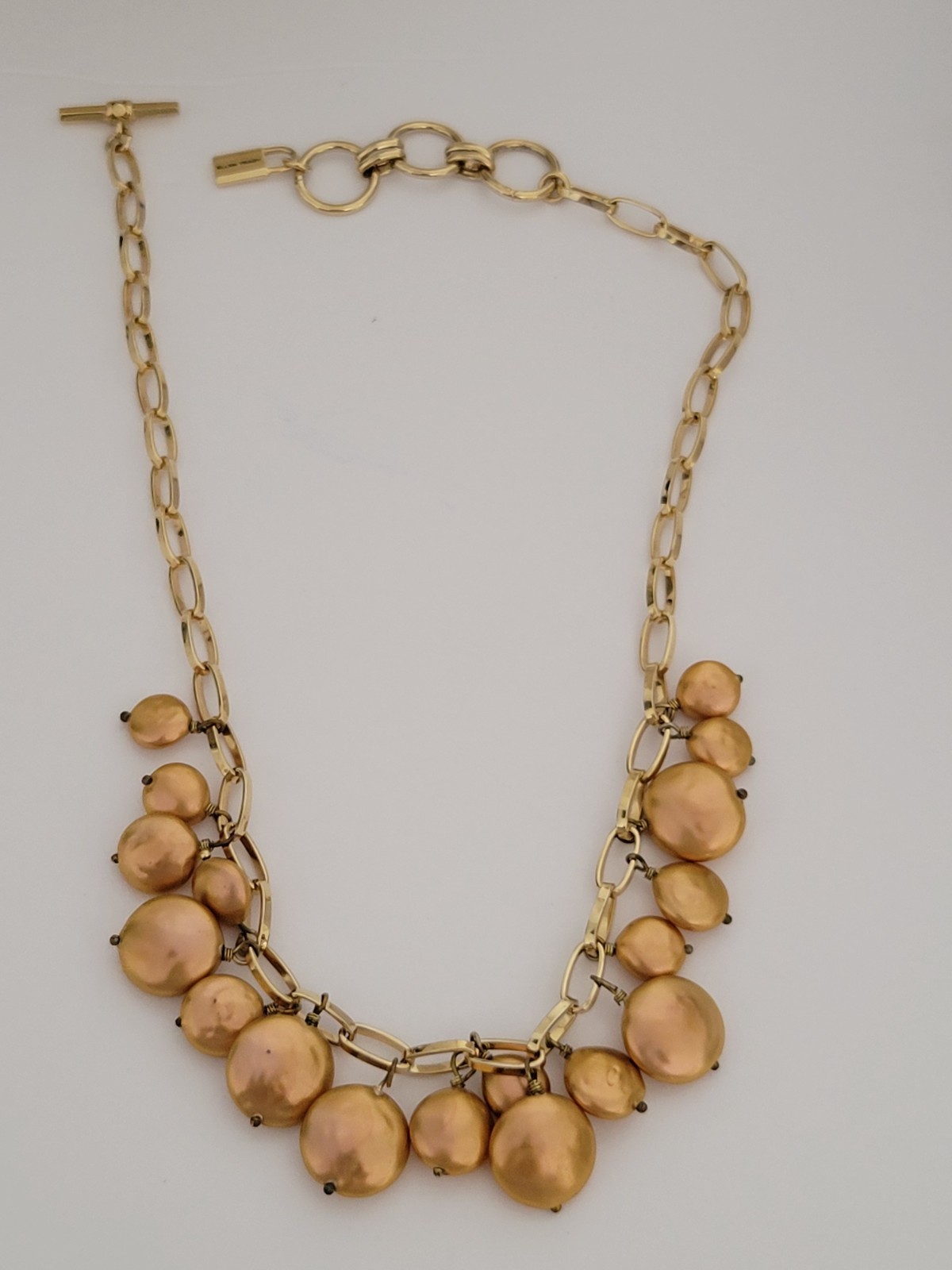 ELLEN TRACY Stamped, Chic copper colored necklace