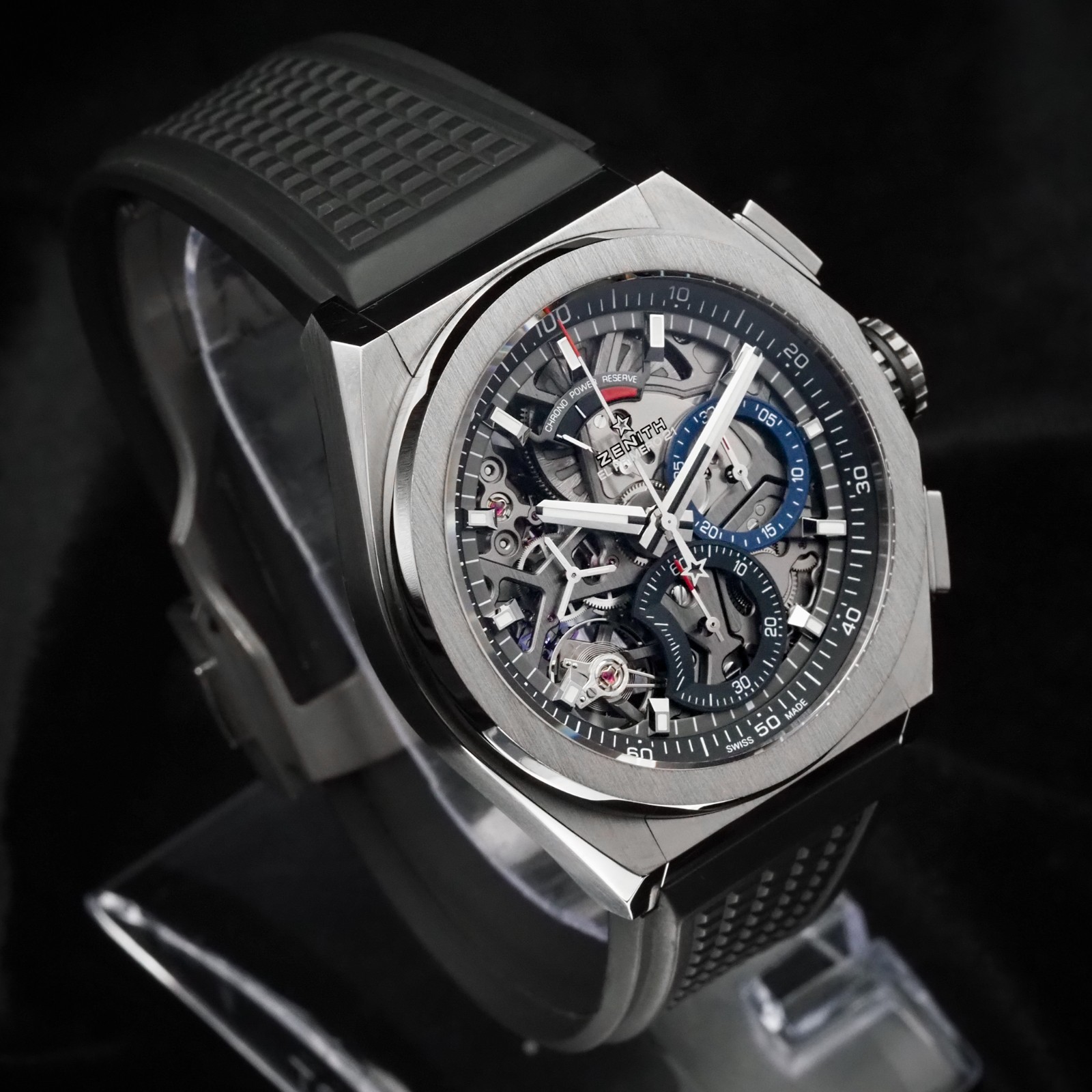 Zenith Defy El Primero 21 44MM Skeleton Dial Rubber Strap (95.9000.9004/78.R782)