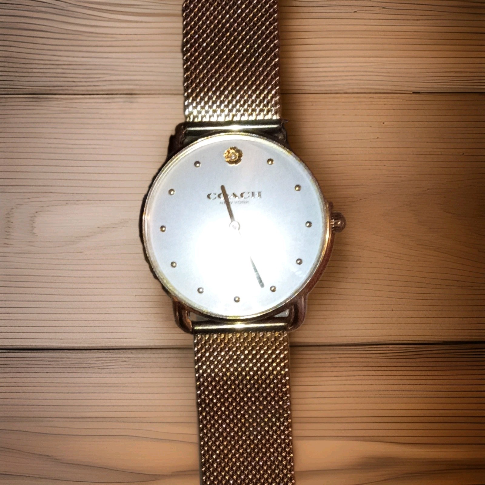Coach Women’s Elliot Gold Tone Stainless Steel Bracelet Watch