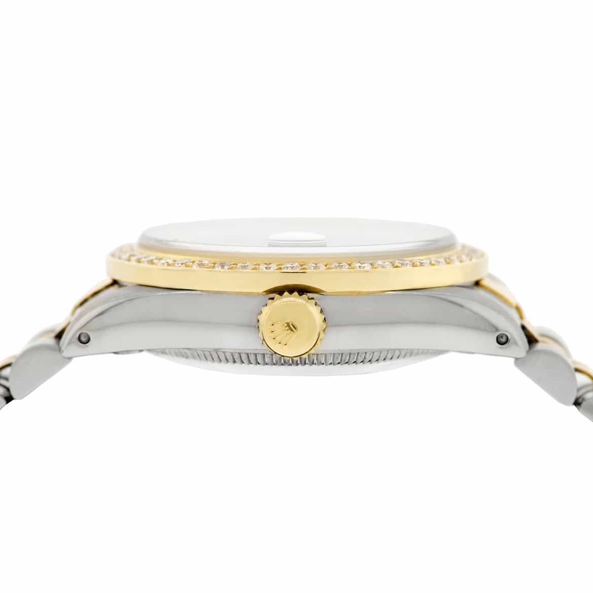 Rolex Datejust 2-Tone Gold/SS Champagne 31mm Womens Watch with Diamond Bezel