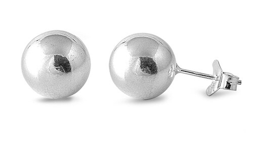 Round Ball Stud Earrings 925 Sterling Silver 2mm 3mm 4mm 10 Pairs Wholesale Lot