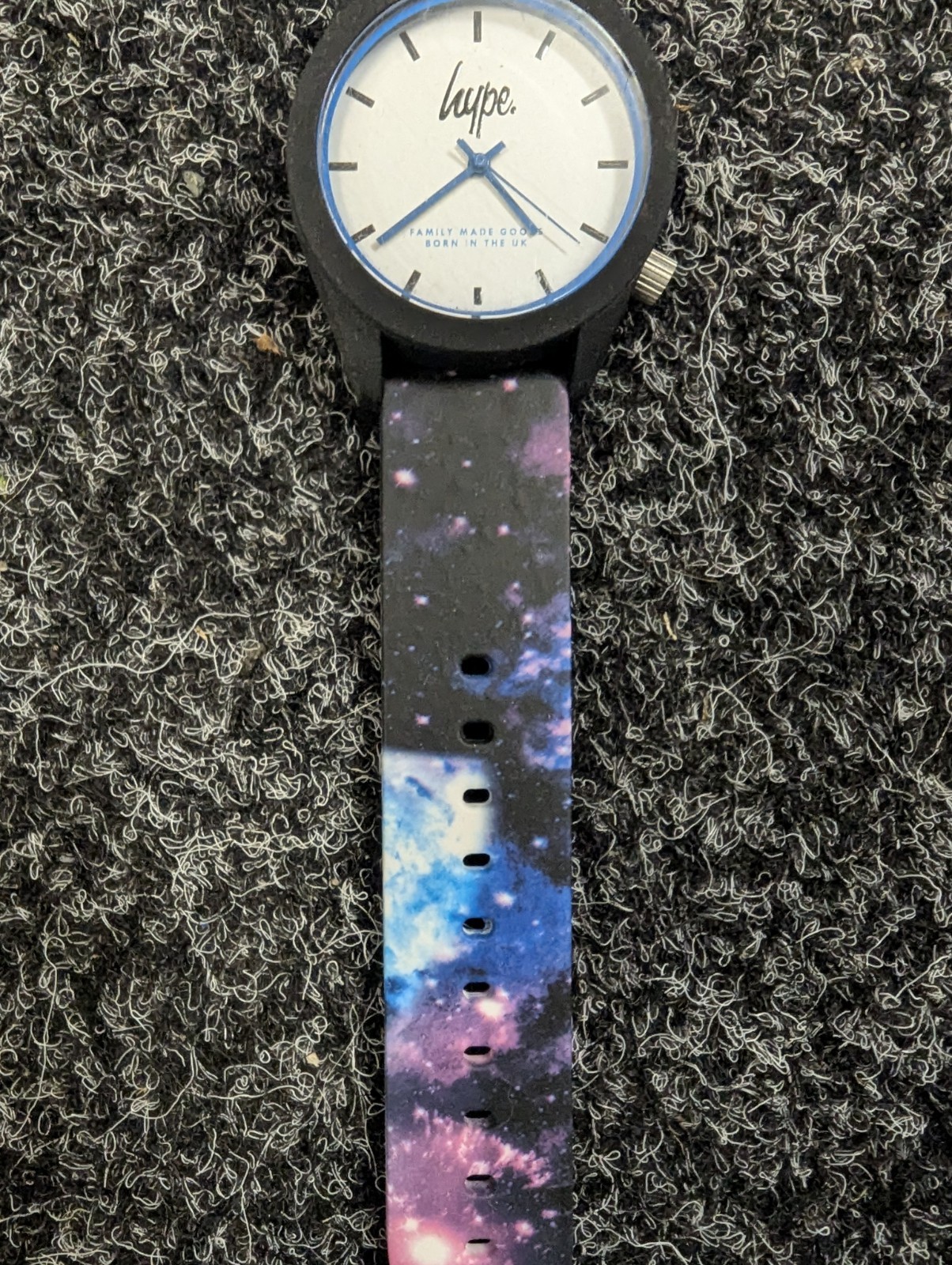 HYPE SILICONE STRAP WRIST WATCH ADULT UNISEX SPLASH PROOF GALAXY SILICONE STRAP