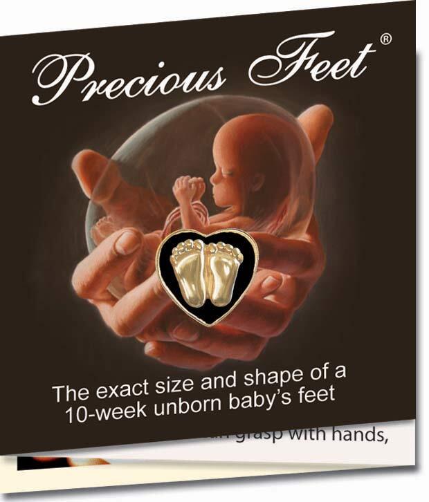 Precious Feet, 14K Gold Plated, I Volunteer Jewelry, Lapel Pin