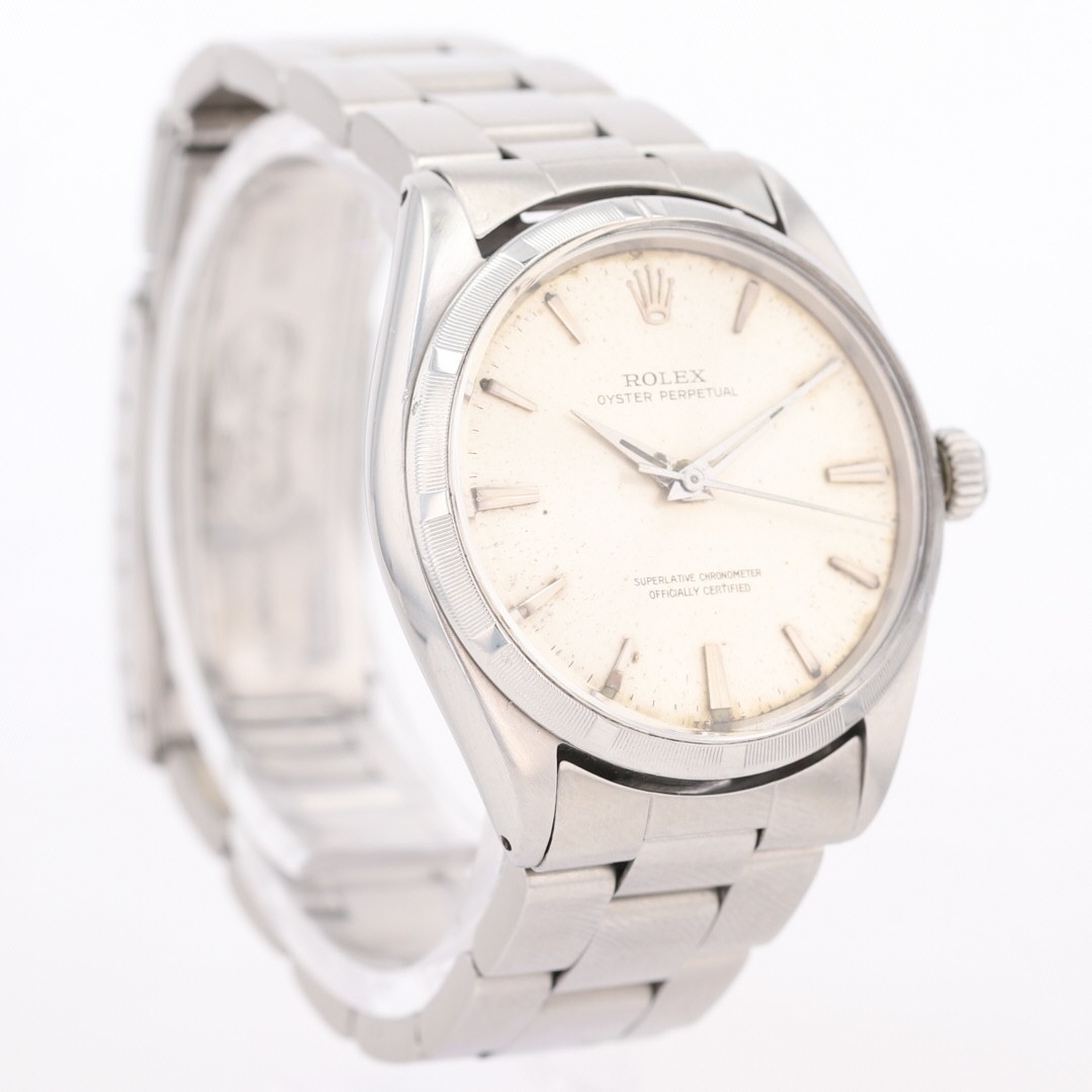 Rolex Oyster Perpetual Silver Dial Automatic Stainless Steel Men’s Wristwatch