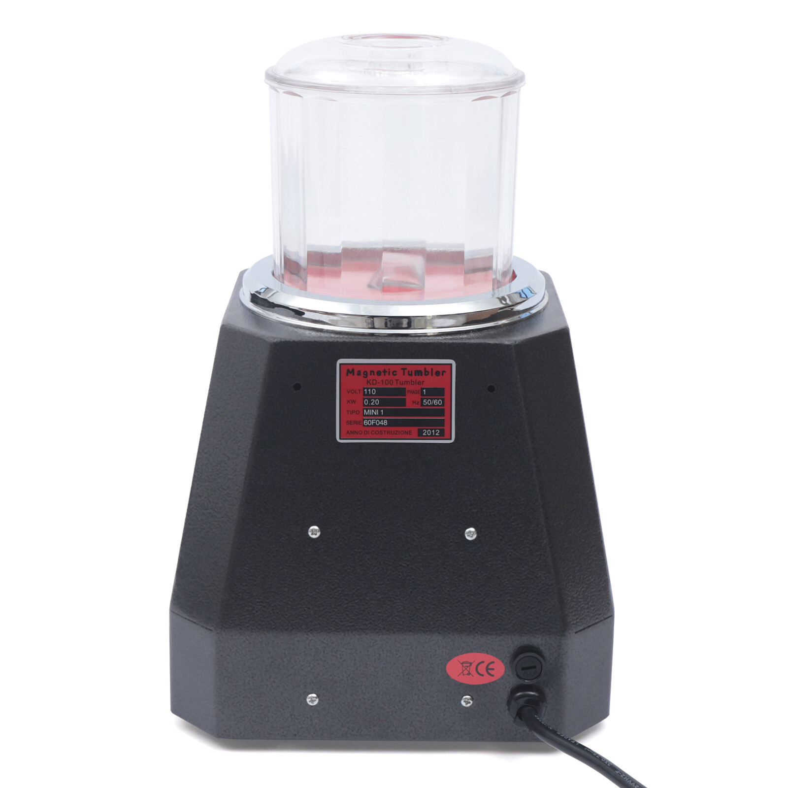 Mini Magnetic Tumbler 100mm Jewelry Polisher Finisher Machine Time Control USA