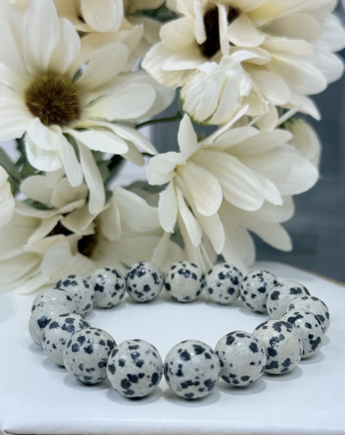 Dalmation Bead Bracelet 12.3MM