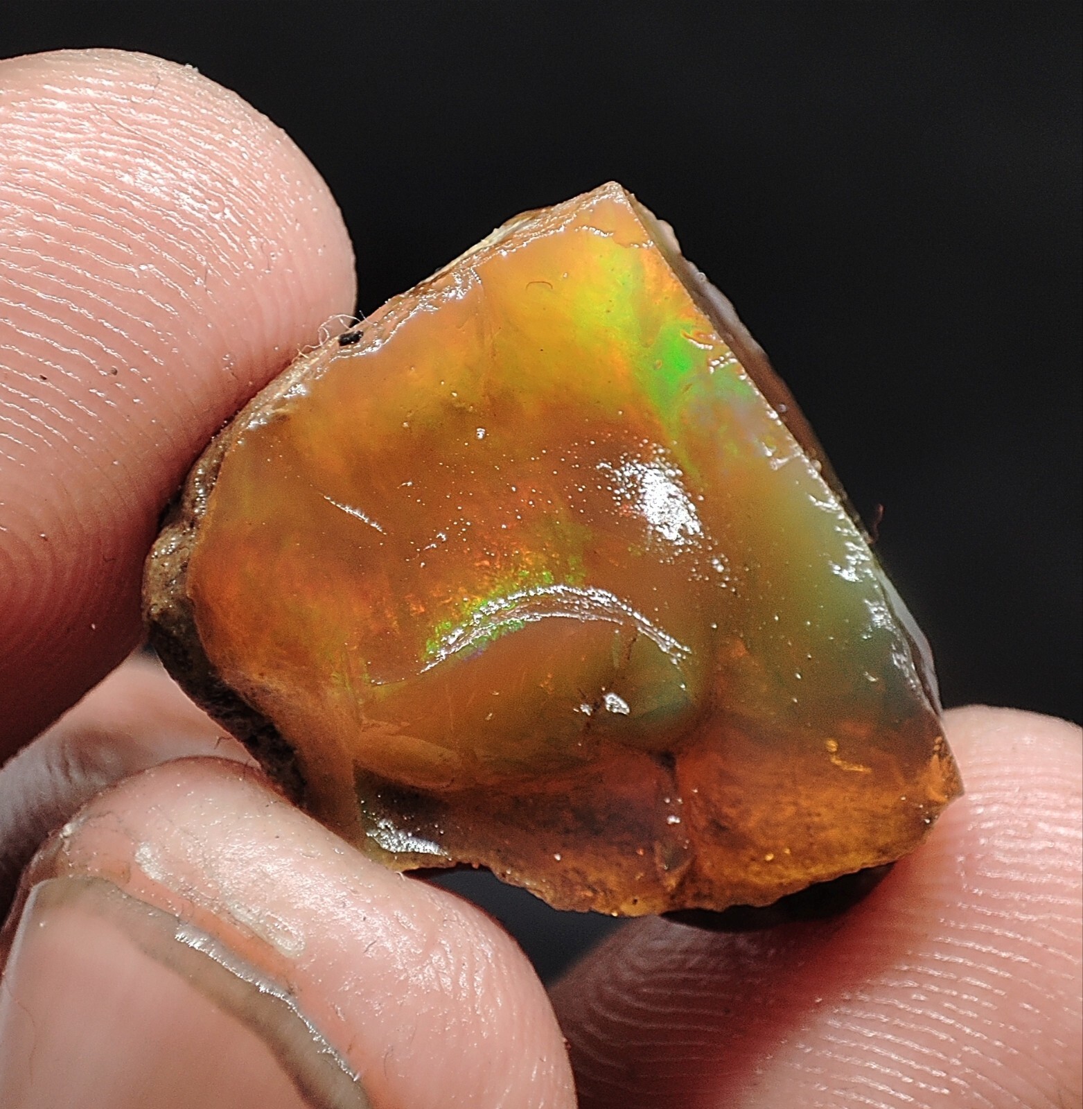 20.50 Cts Natural Ethiopian Multi Fire Opal Rough Opal Raw Welo Opal Gemstone