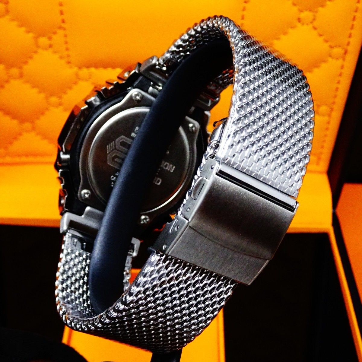 Brand New G SHOCK Custom Watch Includes GA2100k Body Stainless Silver Bezel Shar