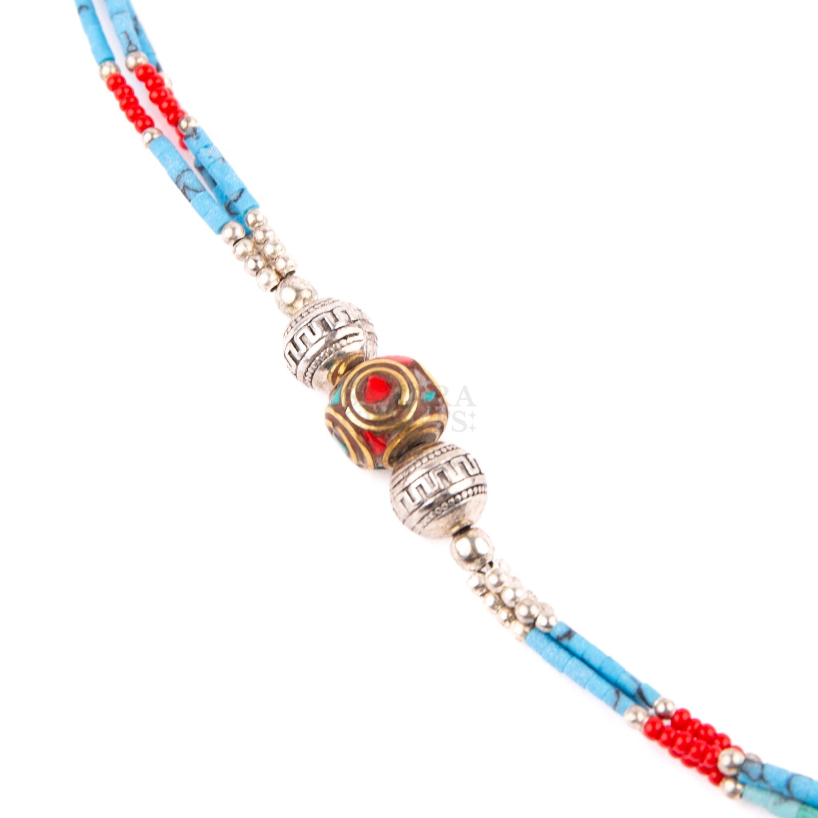 Tibetan Beaded Bracelet, Turquoise Beads, Traditional Tibetan Bead Jewelry