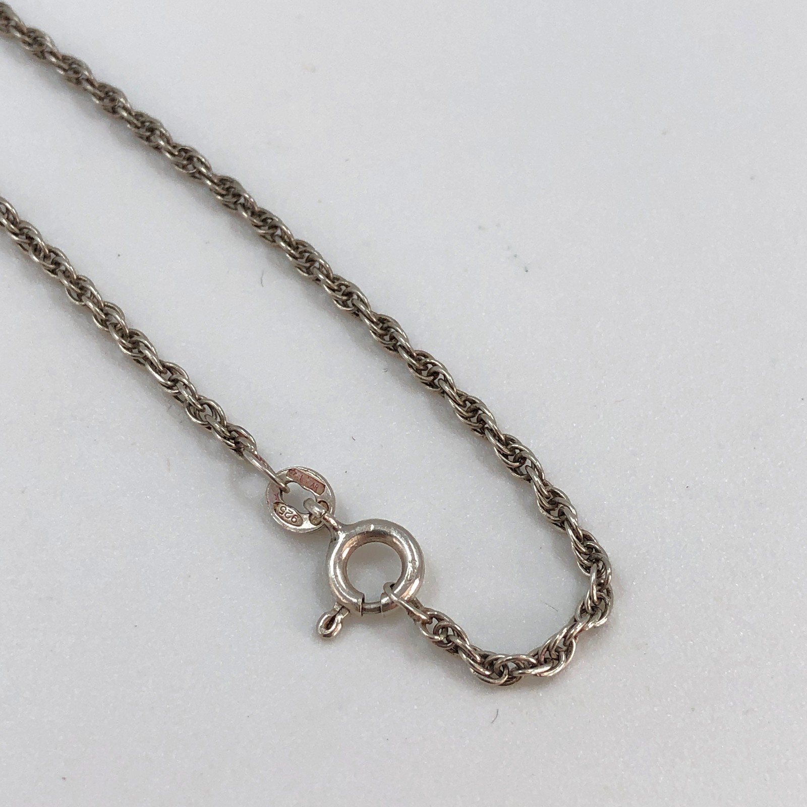 Silver UnoAErre Rope Chain Necklace – Italian Hallmarks – 51cm 20″ 4.3g
