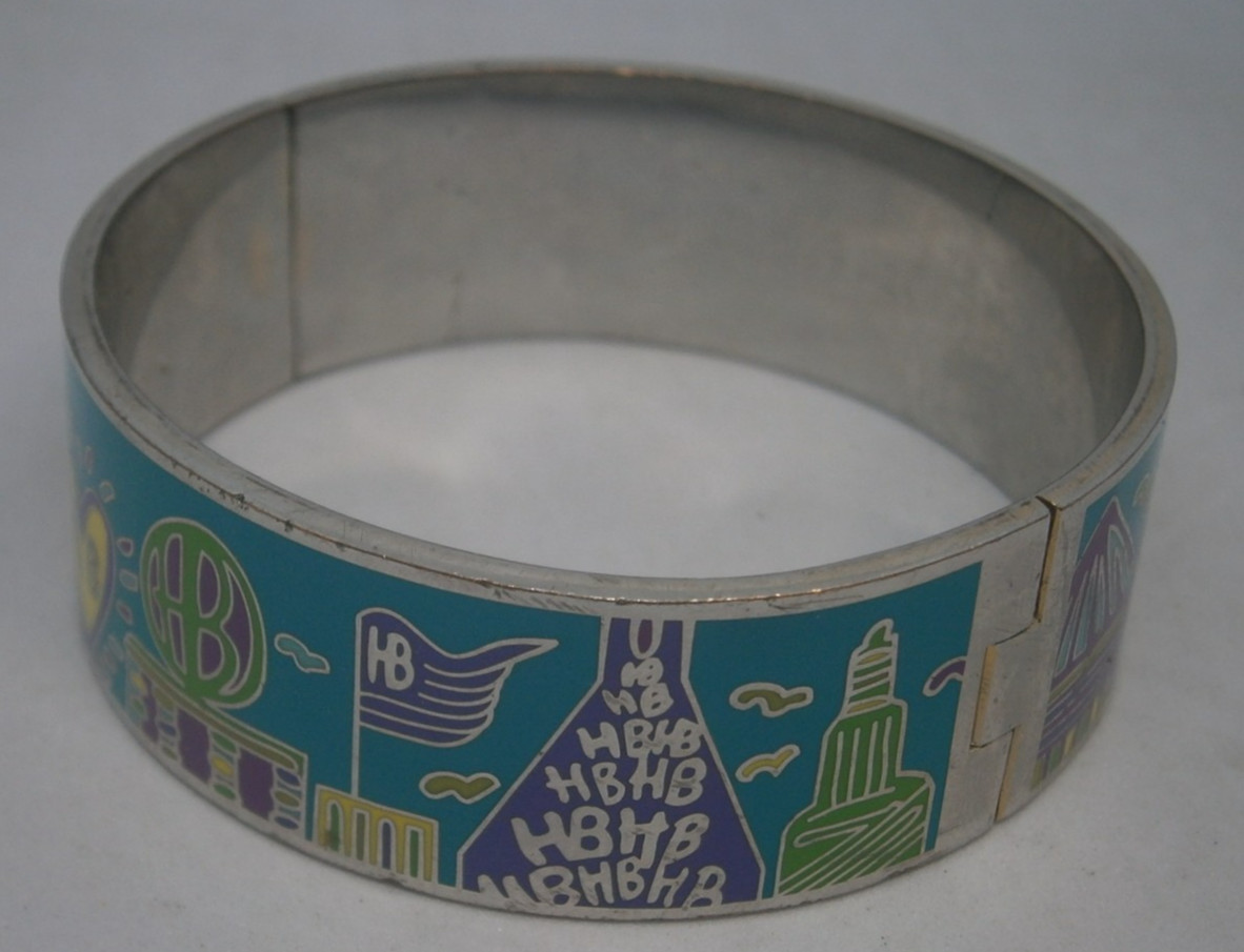 Henri Bendel Enamel Bangle Bracelet Cuff New York Rare – Free Postage!!