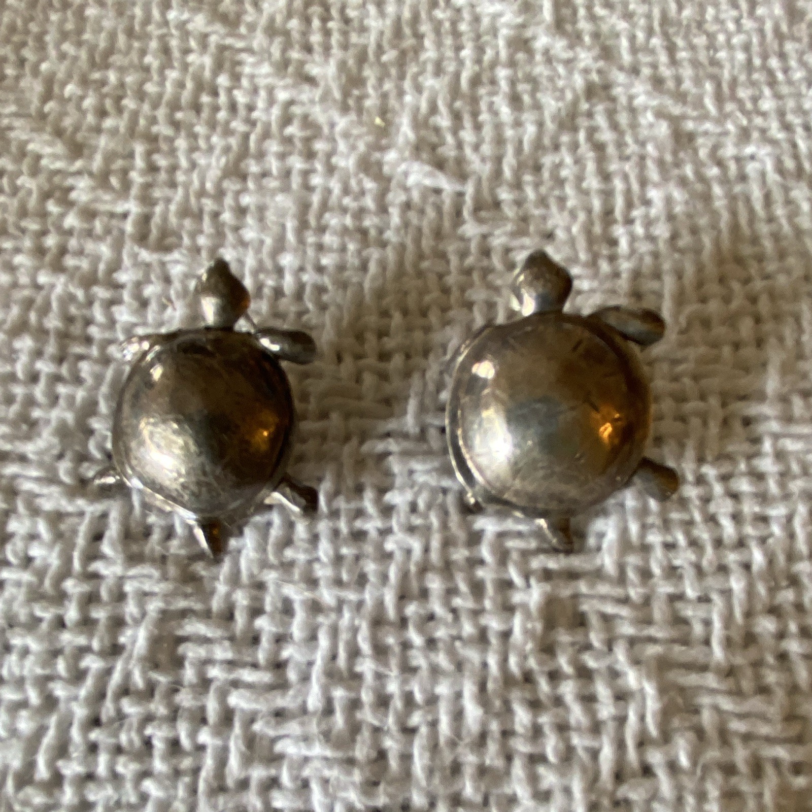 Turtle Earrings Silver