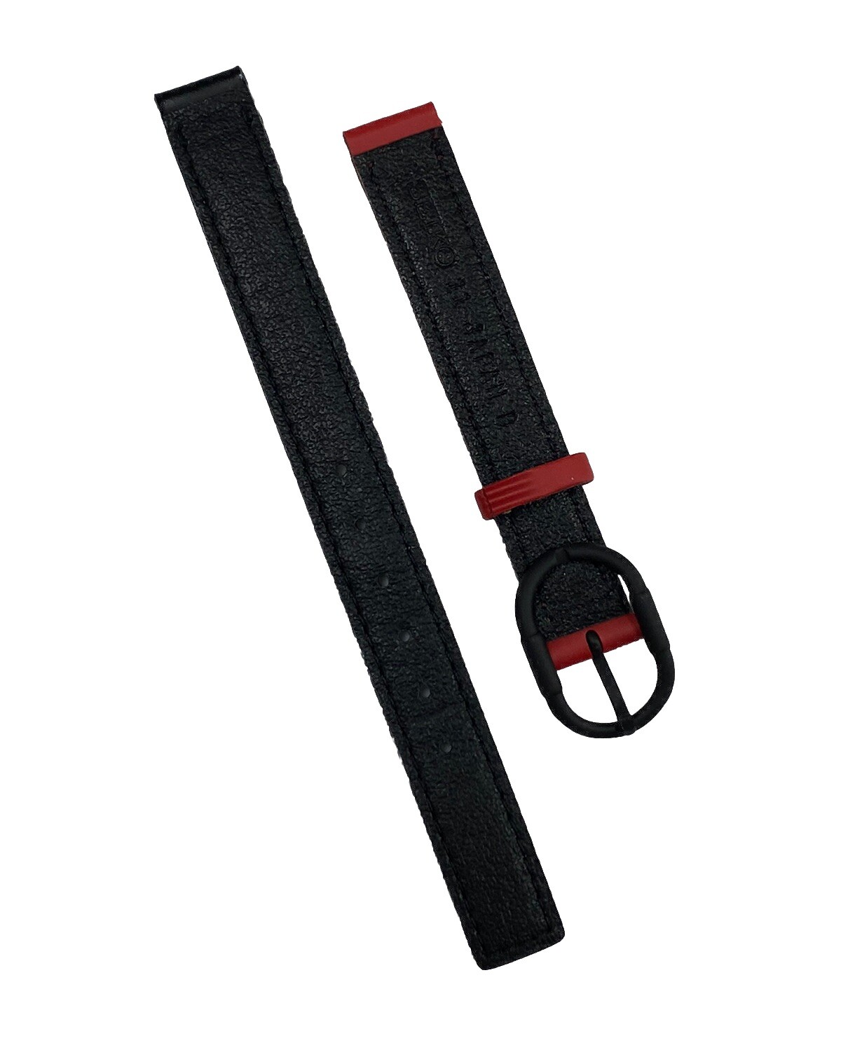 Original Seiko 7320-0240 11mm Red/Black Leather Band Strap BGZ10D