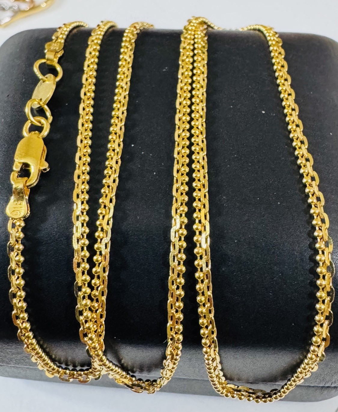 Real 22K 916 Yellow Gold Chain Necklace Dubai Made w/ 20” long 2.2mm 5.6g