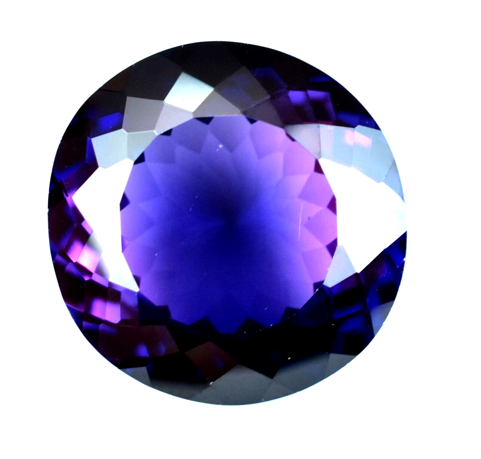 Natural 36.60Ct Boysenberry Sapphire AGL Certified Round Stunning Loose Gemstone
