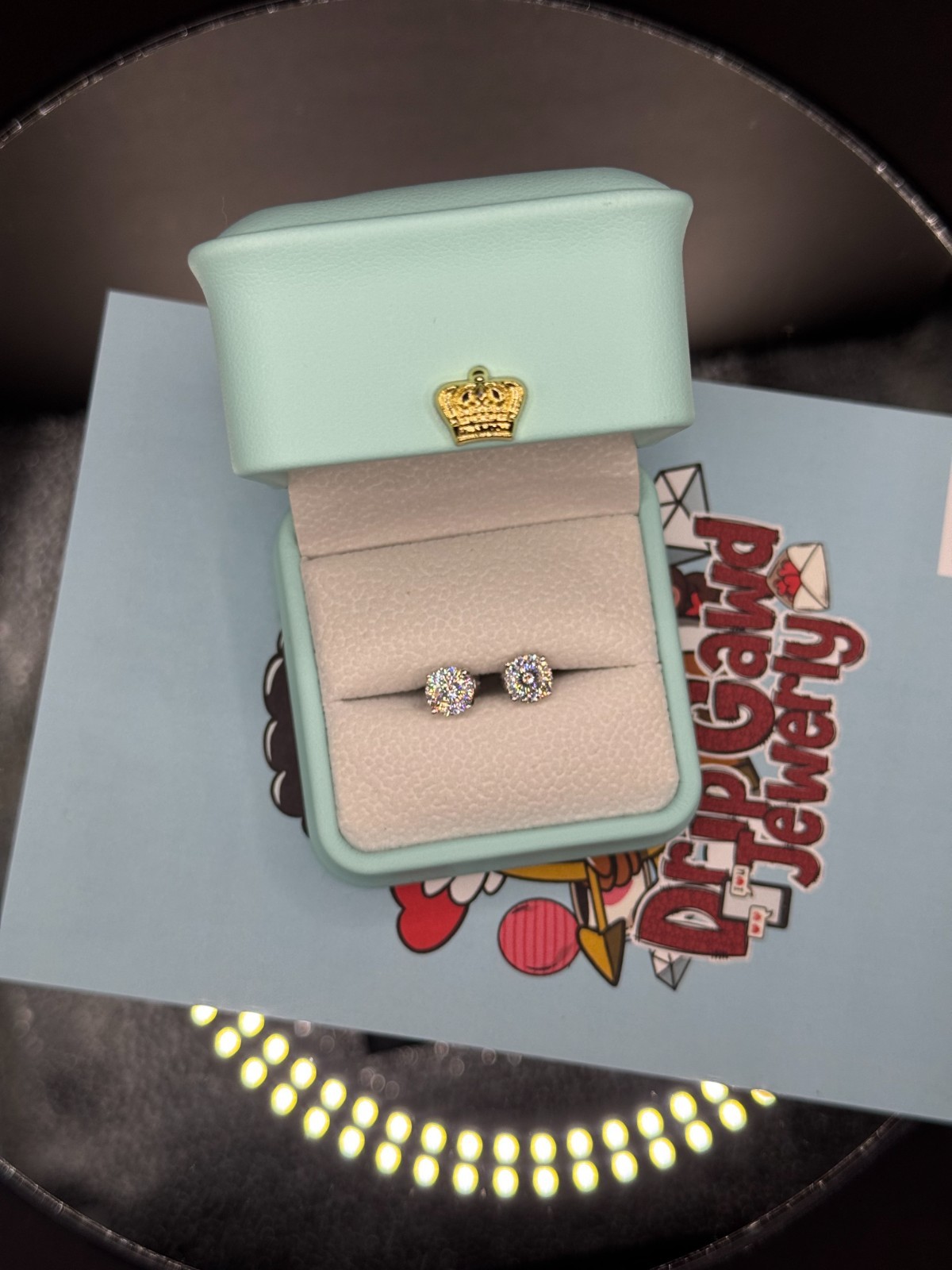 Mens Ladies Real Portuguese Cut Moissanite Stud Earrings 925 Silver VVS D Color
