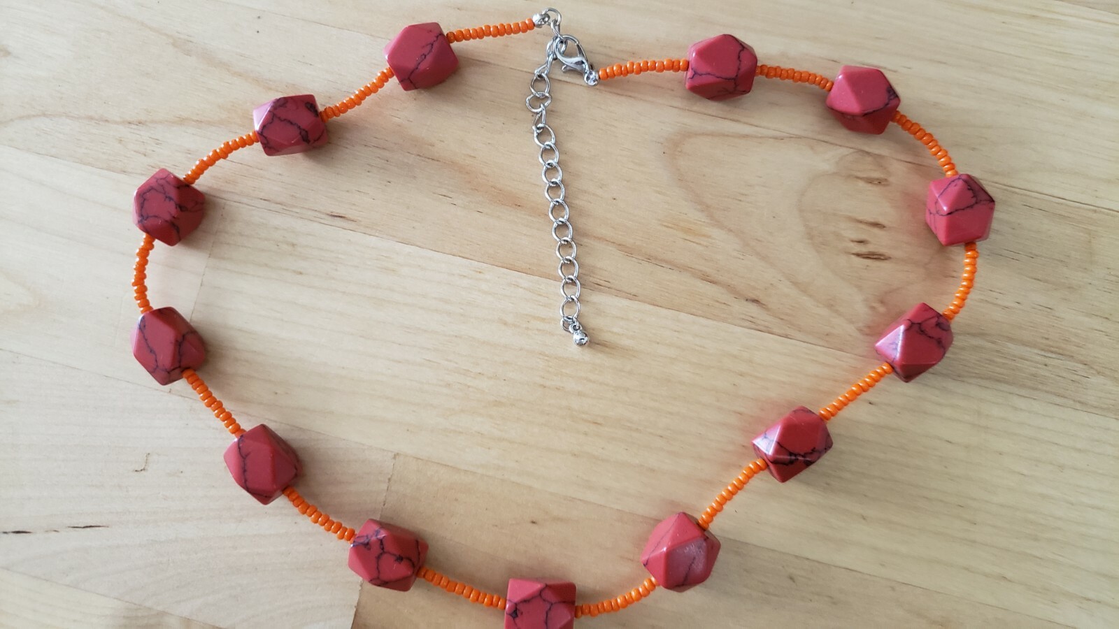 STONE Necklace , 18″ + , HAND CRAFTED in USA