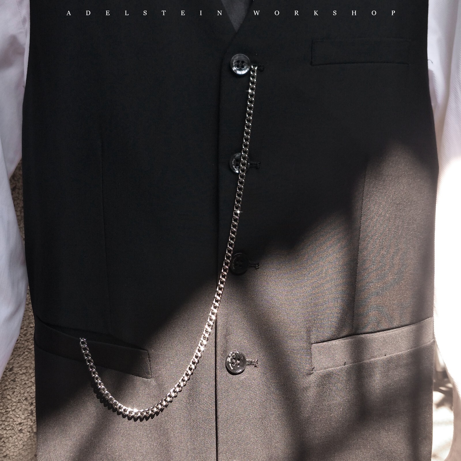 T-Bar Prince Albert Silver-Plated Vest-Pocket Watch Chain