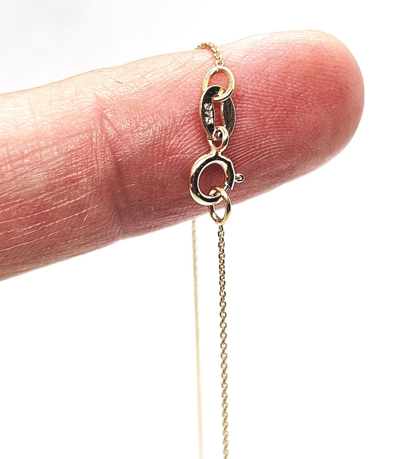 Gold Chain Necklace Fine 9ct Jewellery Micro Belcher Rolo 0.8mm Stamped 375