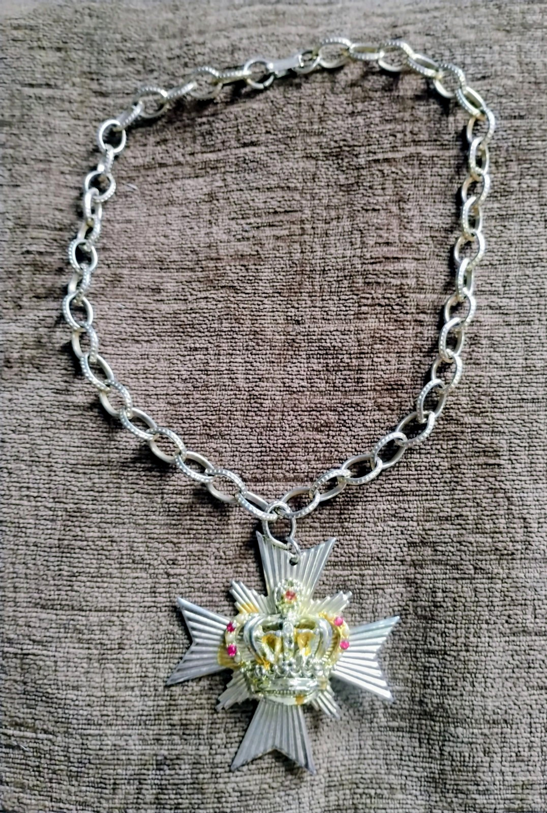 Vintage Maltese cross necklace