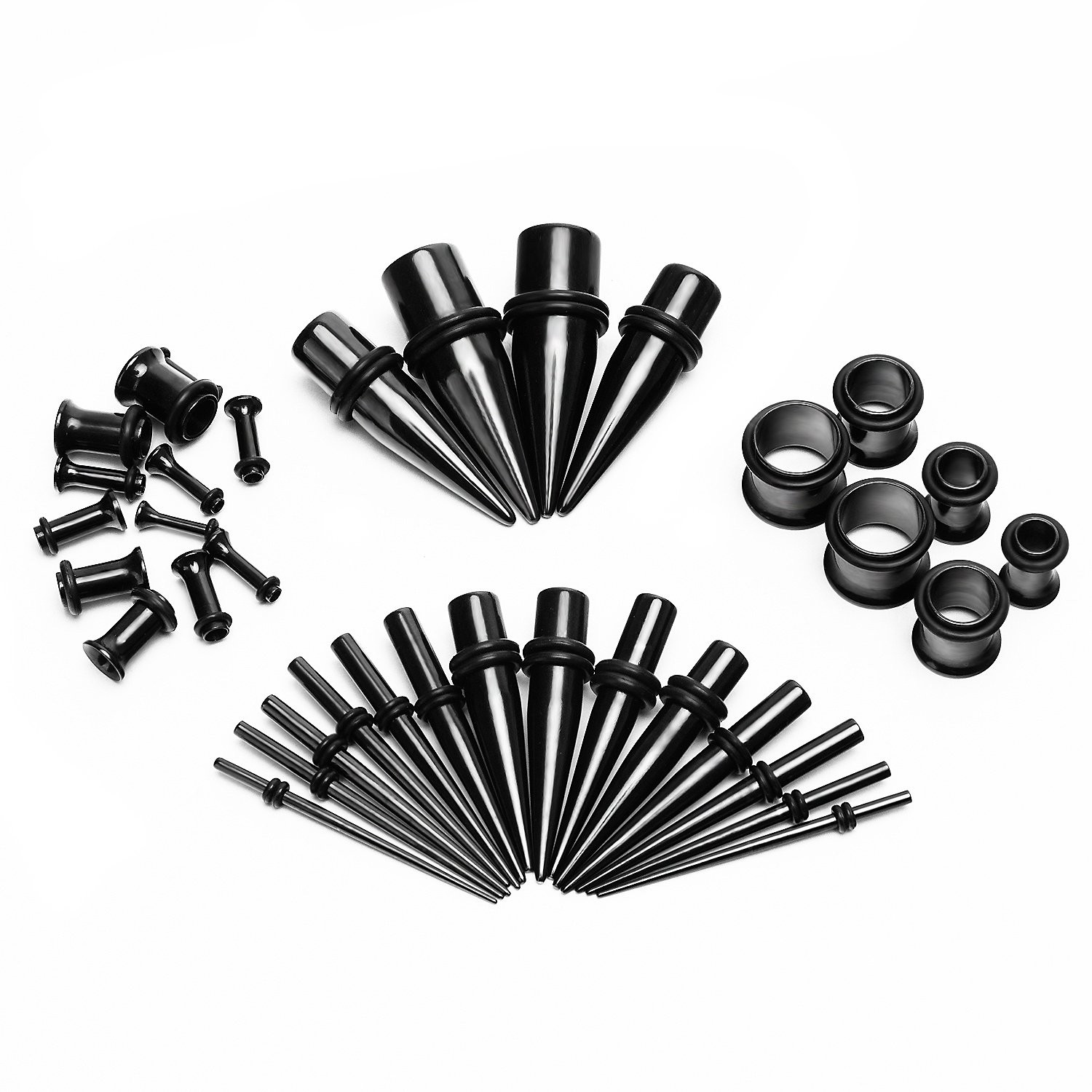 14G00G Ear Stretching Kit Tapers & Plugs Surgical Stainless Steel