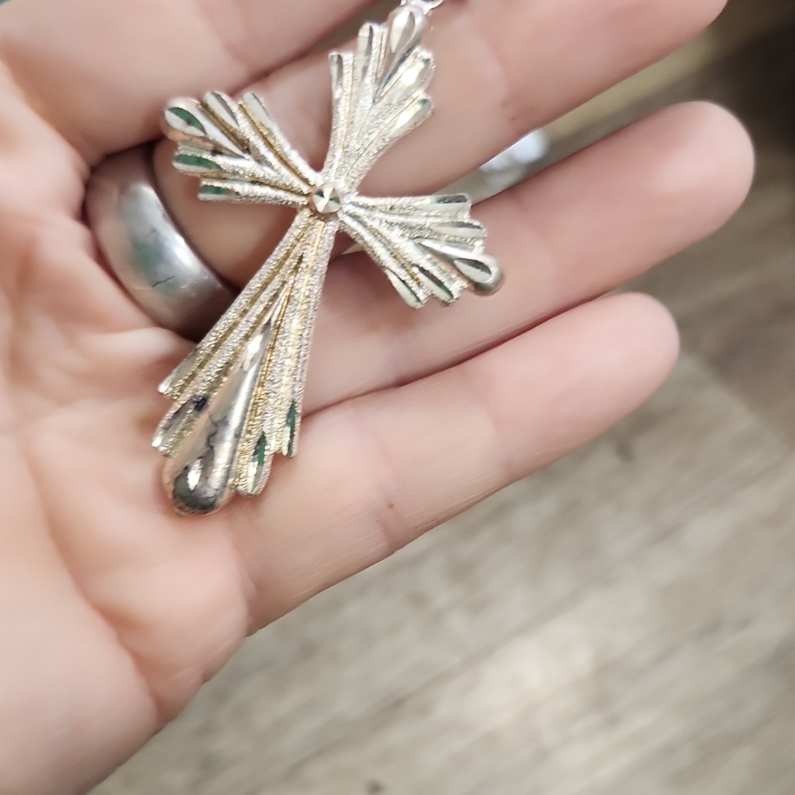 Streling Silver 925 Cross Pendant Charm Religious Theme Jewelry