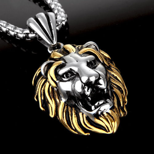Multi-choose Stainless Steel Lion Ling Pendant Necklace Cool Men’s Jewelry Chain