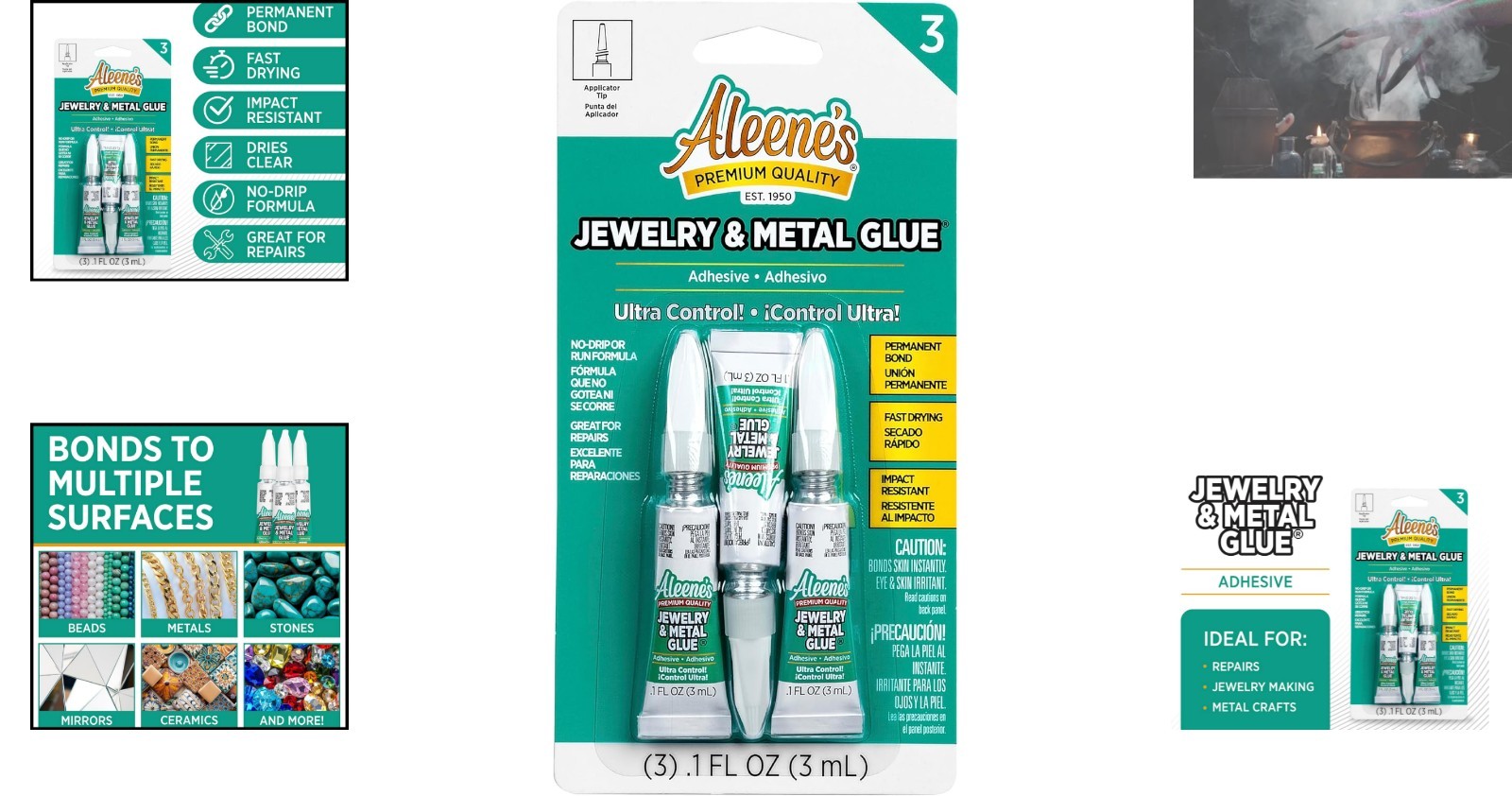 0.1oz Aleene’s Jewelry & Metal Glue – No-Run Formula, Ideal for Crafts & Repairs