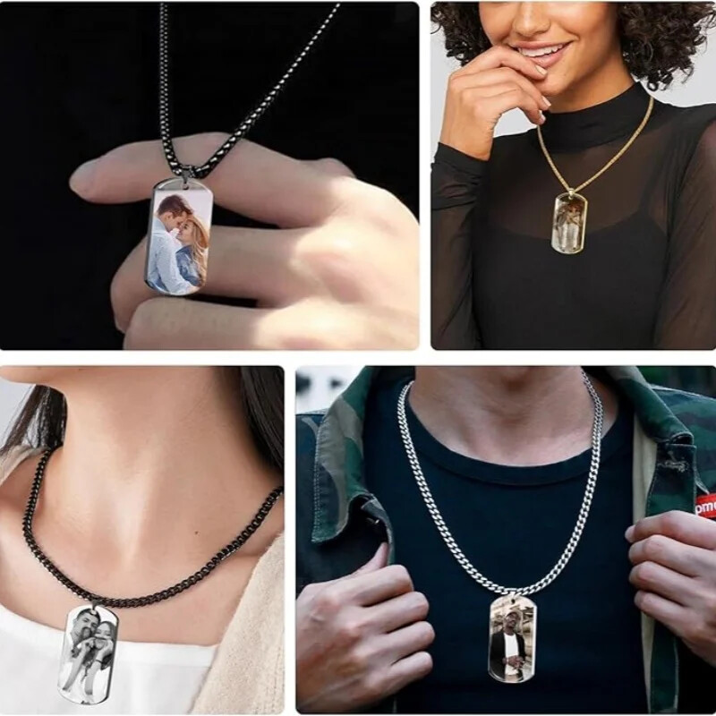 Custom Picture Photo Necklace Personalized Photo Necklaces Gifts for Women Men