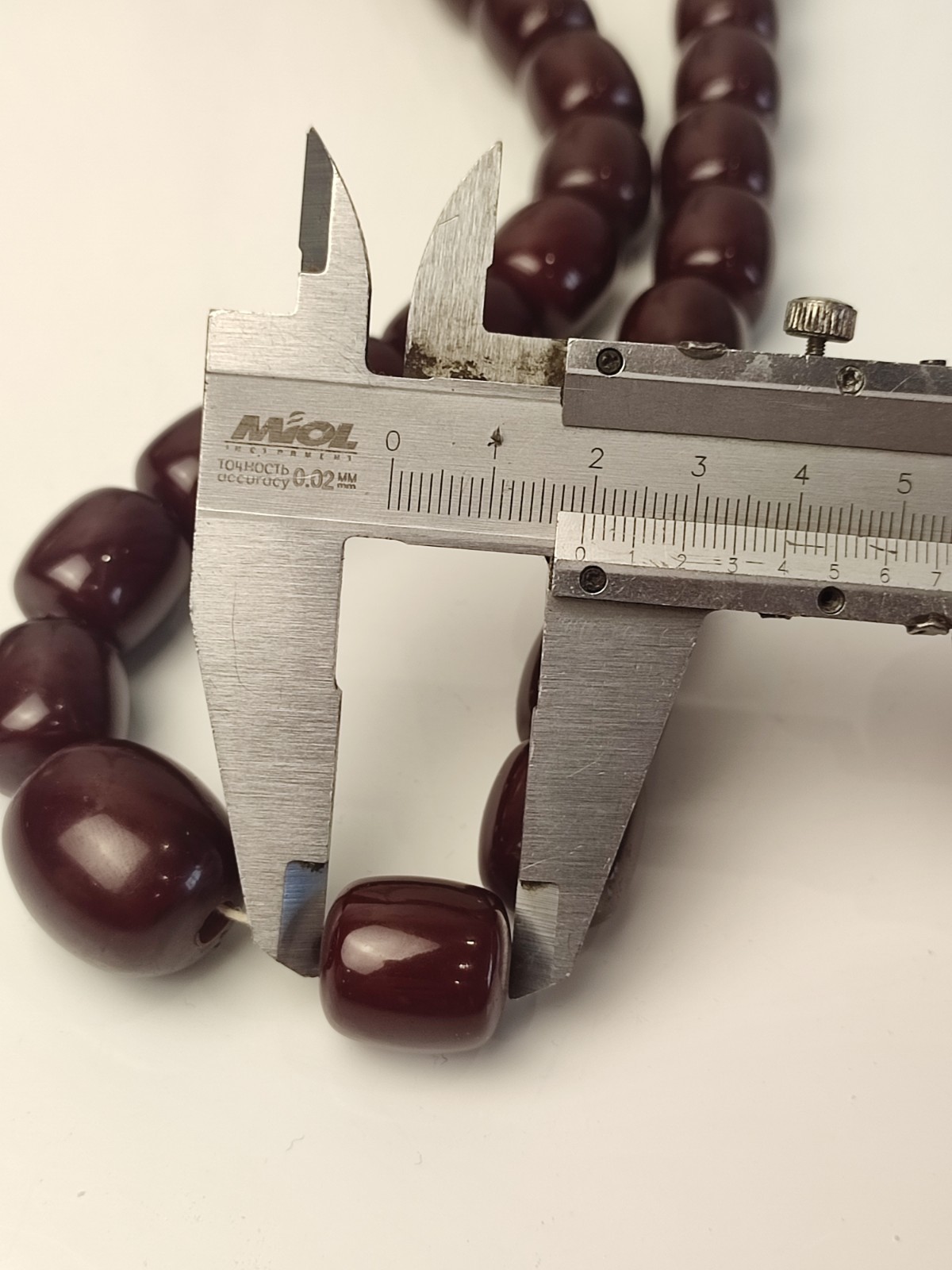 Antique Cherry Faturan Bakelite Necklace Large Beads 180g/70cm RARE Vintage