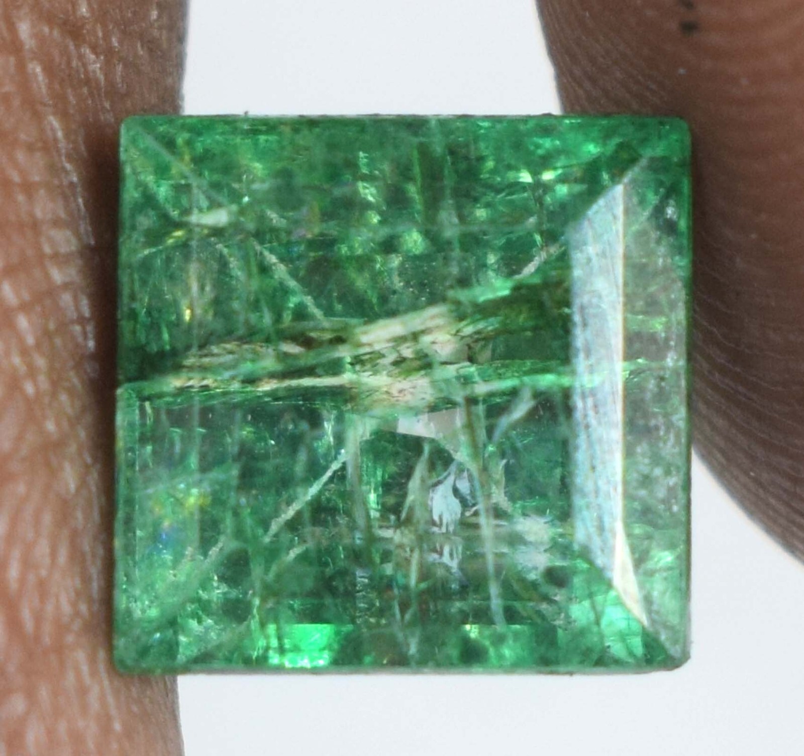 Natural 6.15 Ct Colombian Emerald Square Gemstone Certified E6658 Wedding Offer