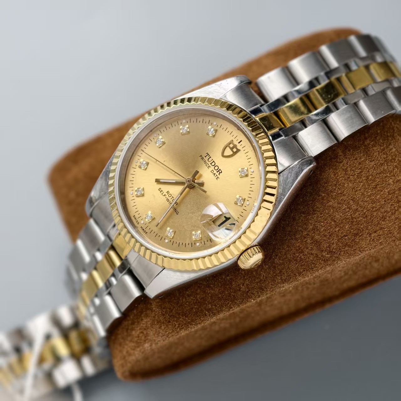 Tudor Gilding Dial Prince Date 74033 Men’sWatch Automatic 34mm Champagne Pointer