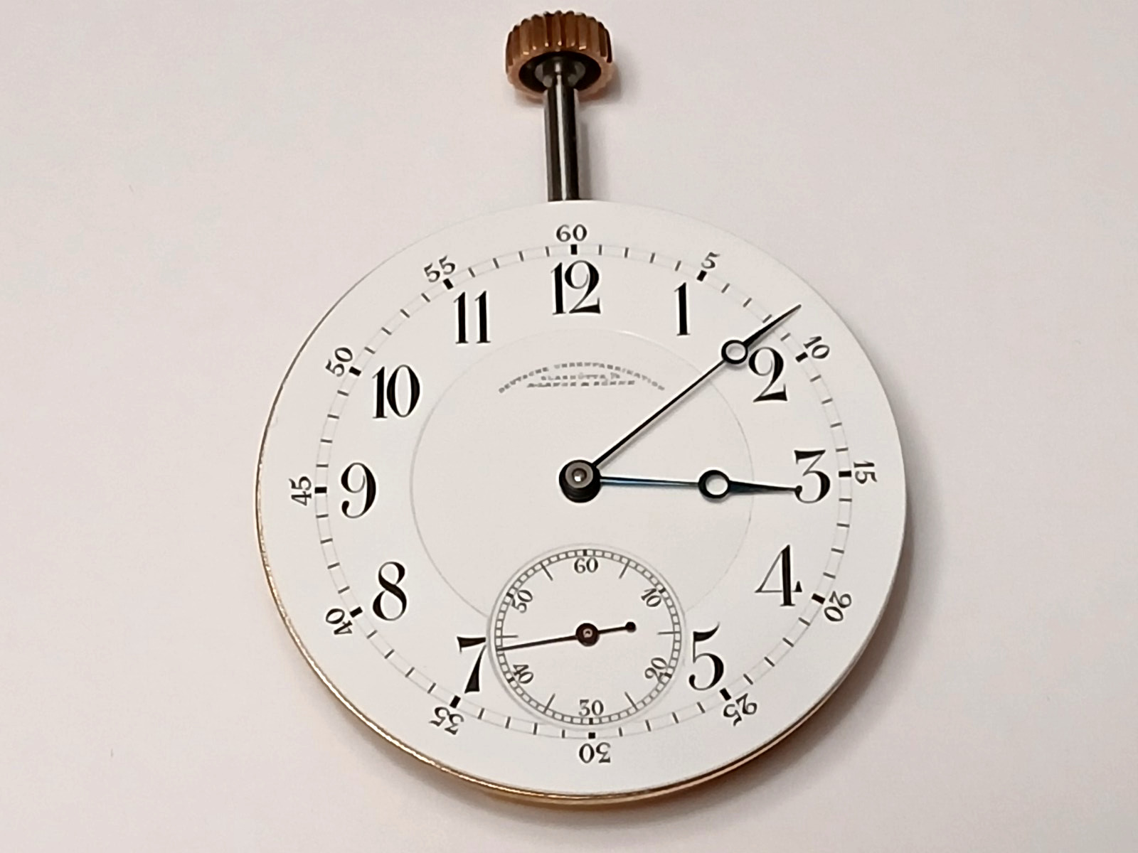 Stunning! “Rare” A Lange & Sohne 44mm DS Dial pocket watch movement. Runs!