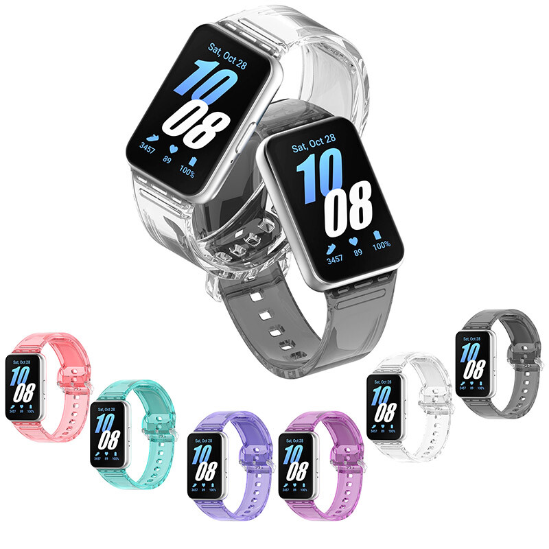 TPU Clear Color Changing Strap Sport Band For Samsung Galaxy Fit3 SM-R390