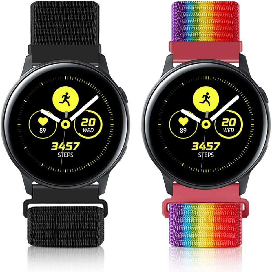 Nylon Sport Loop 20mm 22mm Watch Band Strap For Samsung Galaxy Active 2 S3 46mm