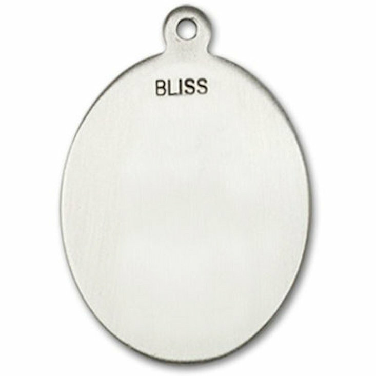 St. Bernard of Montjoux Medal 1″ Fine Pewter, 24″ Rhodium Plate Clasp Chain