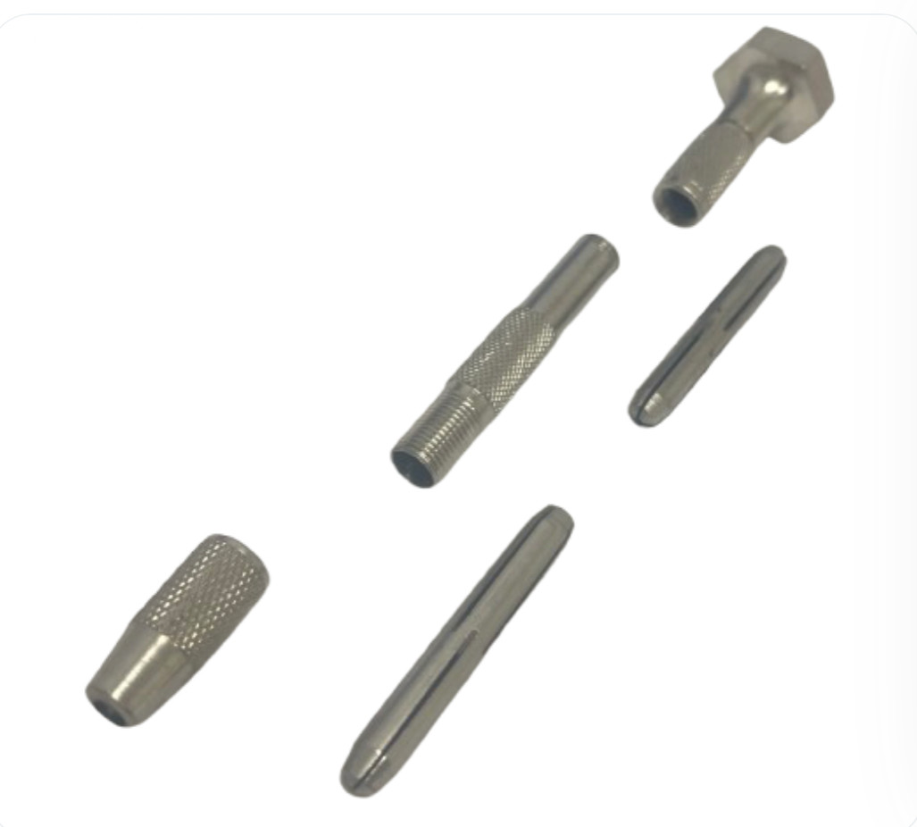 Pin Vise Swivel Head 2 Chuck 4 Sizes Hand Drill Tool Capacity Range 0-1/8”