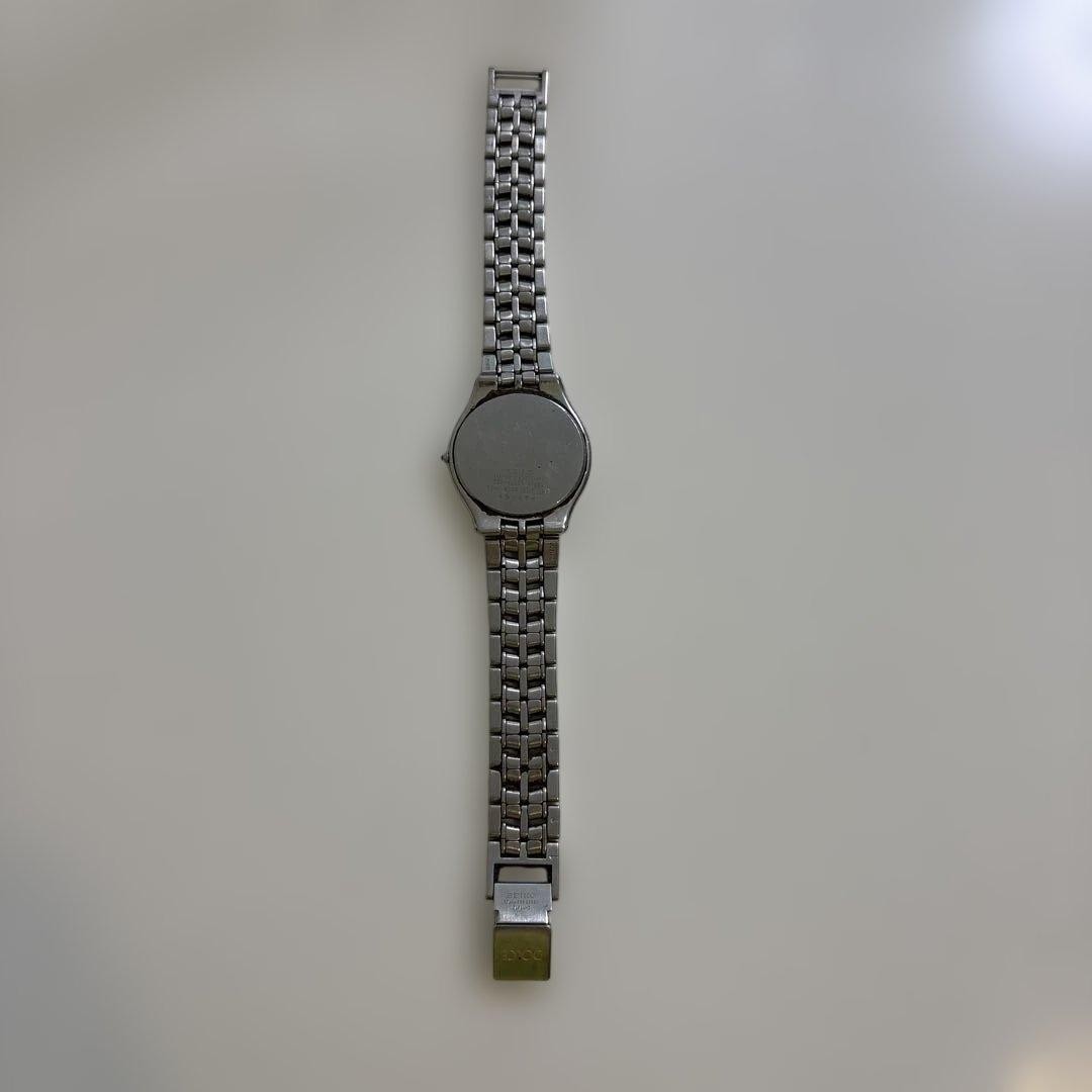 SEIKO DOLCE 8J41-6030 Quartz Stainless Steel Case Thin Mens Watch 34mm 1989