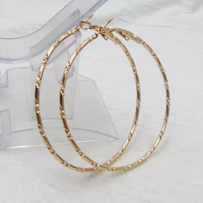 60mm Simple Large Circle Round Big Hoop Earring for Women Fashion Jewelry