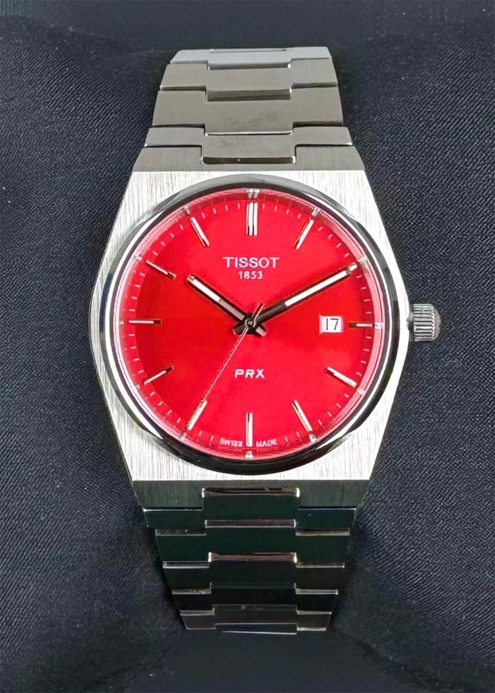 Tissot PRX T137.410.11.421.00 Men’s 40mm Red Dial Stainless Steel Watch