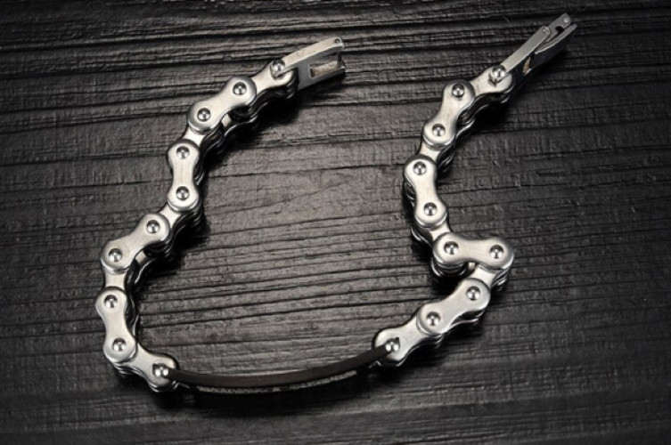 Lord’s Prayer Armor of God Wristband Bike Chain Stainless Steel Cross Bracelet