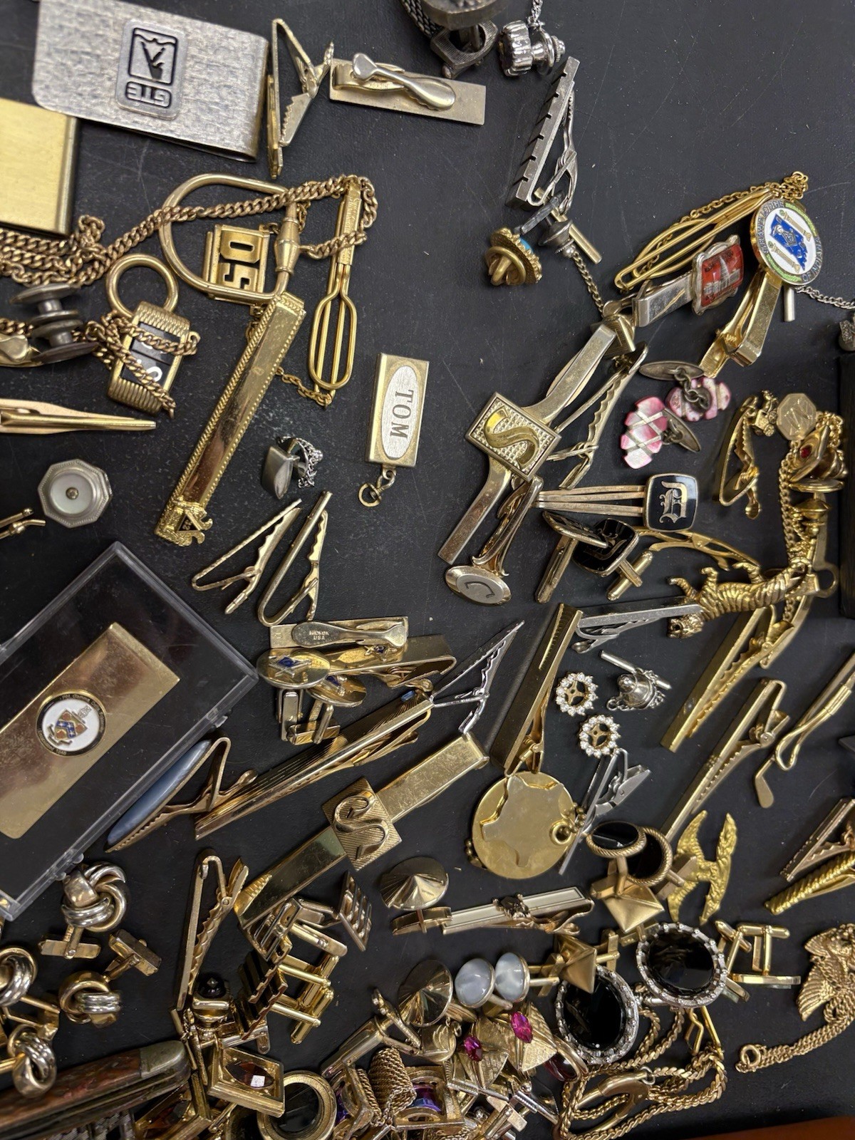 Huge Vintage Men’s Cufflink Pocket Watch & Jewelry etc Lot over 150 PC LOT