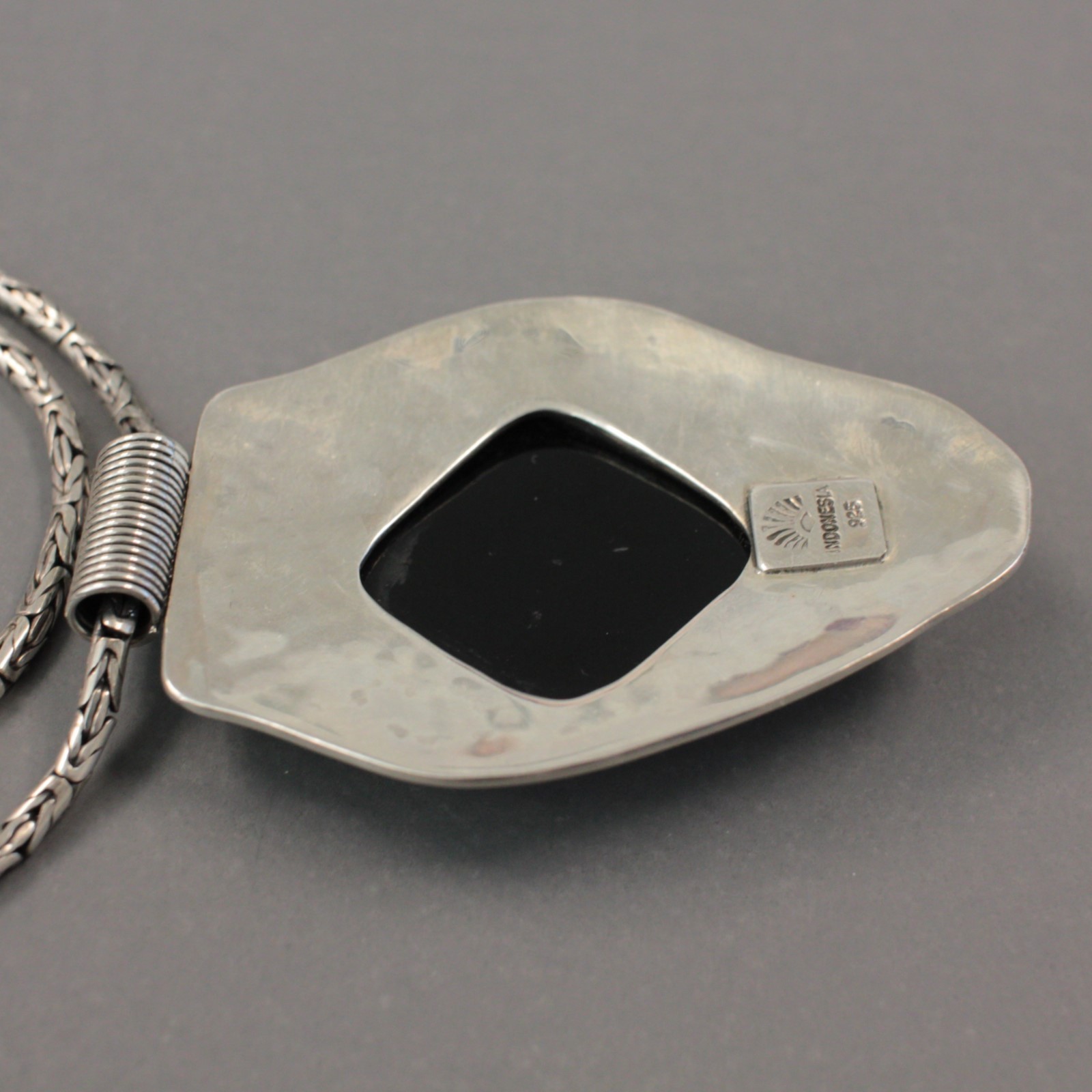 Balinesia Sterling Silver & Paua Shell Pendant with 28″ Borobudur Chain Necklace