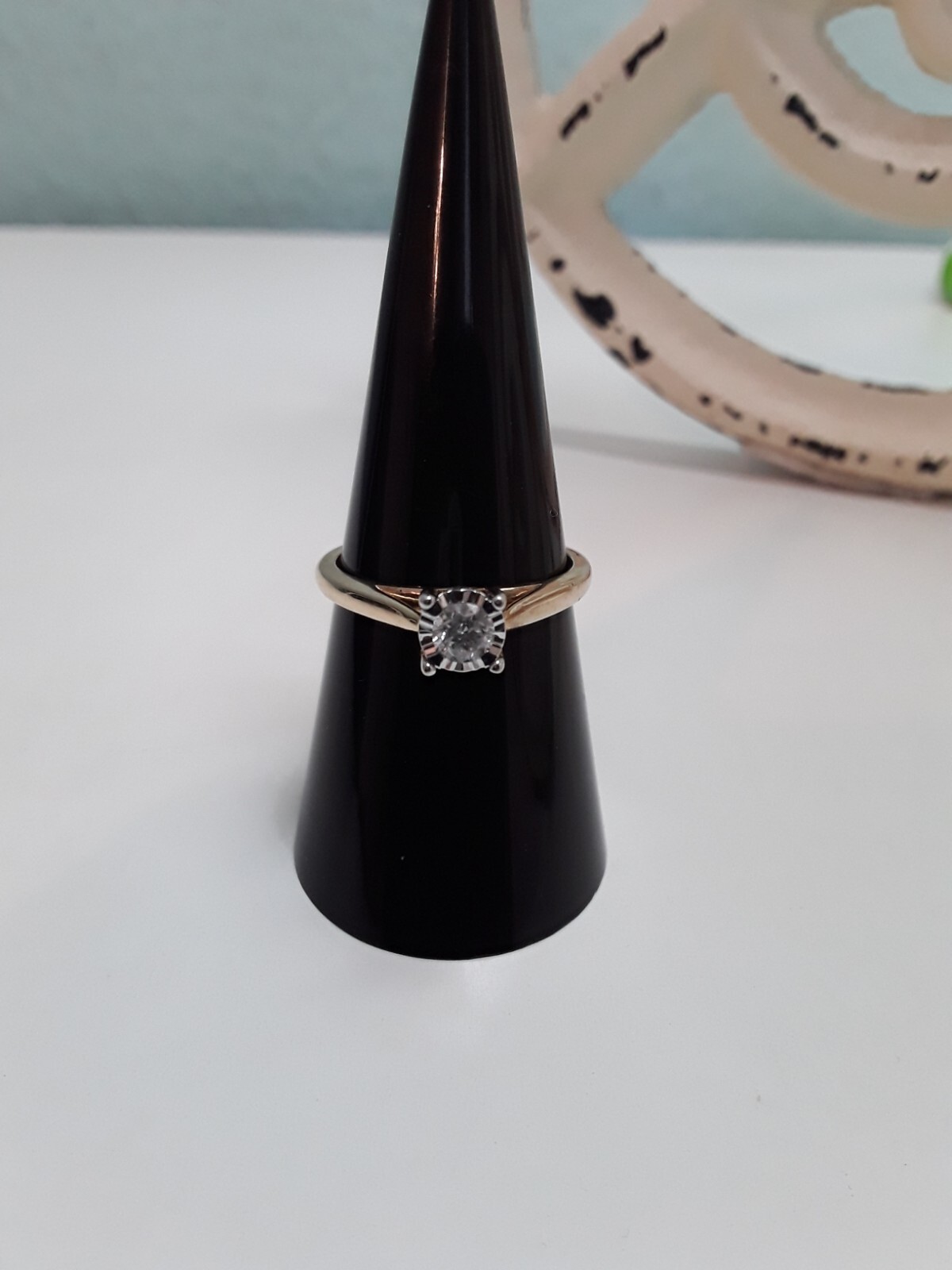 Vintage 10kt GoldDiamond Ring Size 7 Stamped +Tested 10k Gold, Natural diamond