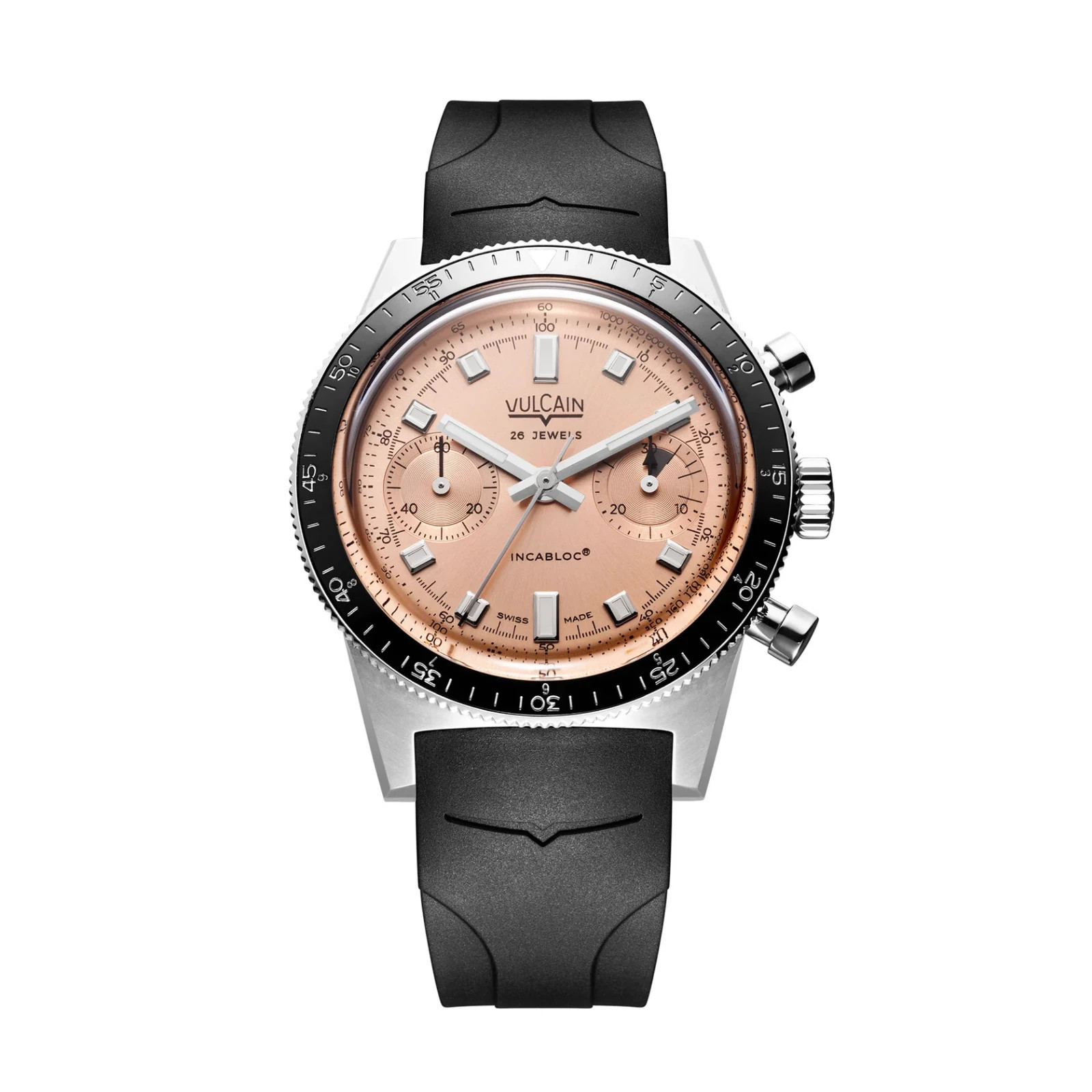Vulcain Skindiver Chronograph Salmon Dial 39.7mm Automatic Authorized Dealer
