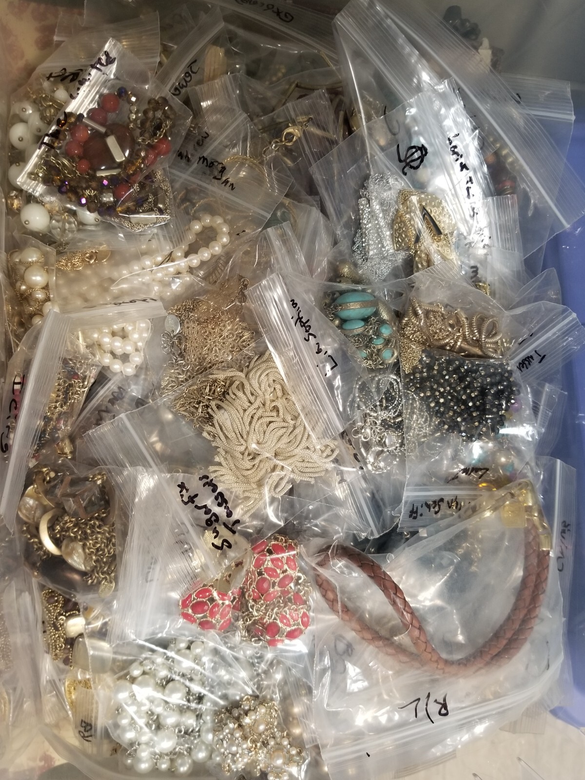 Huge lot Random necklaces all wearable some signed some not Vtg Modern Very Nice