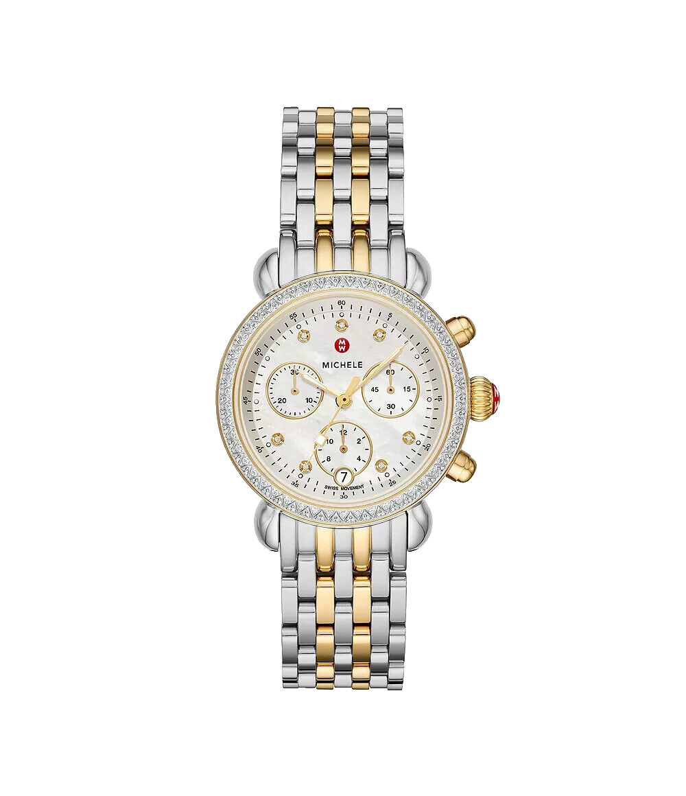 Michele CSX 36 Diamond MOP Diamond Dial Yellow Gold Two-tone watch MWW03C000514