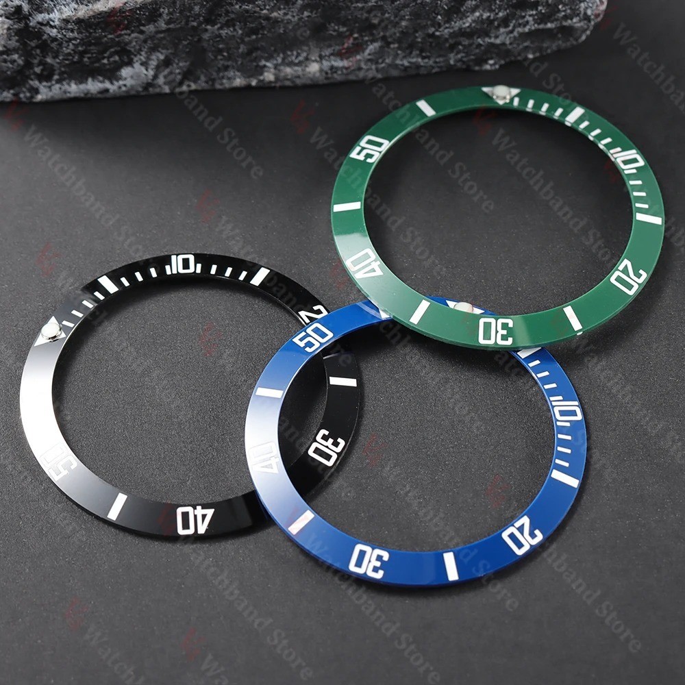 38*30.5mm Ceramic Alloy Watch Bezel Insert Ring Slope for NH35/36 GMT Diving 40m