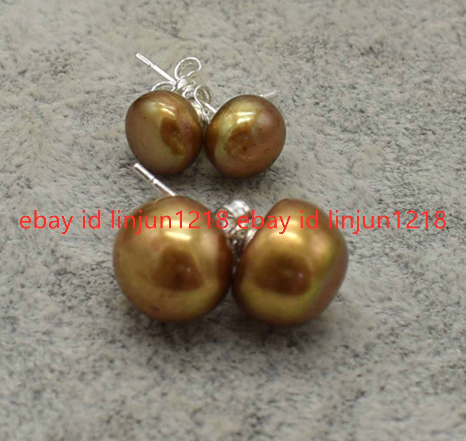 Wholesale Natural Black White Pink Pearl 925 Sterling Silver Stud Earrings